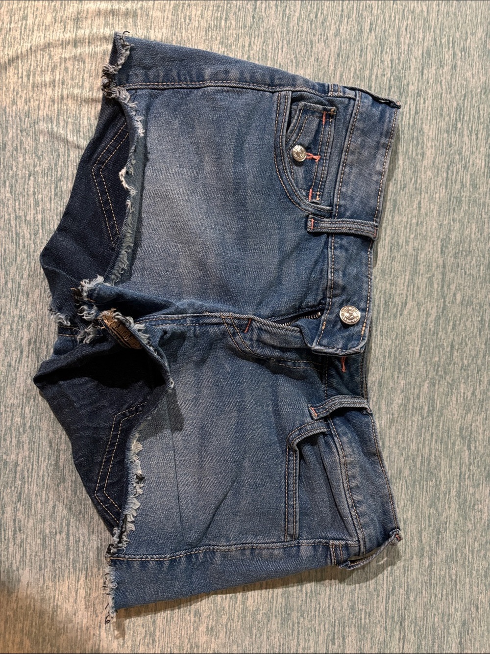 True Religion “Joey” Cut Off Denim Shorts